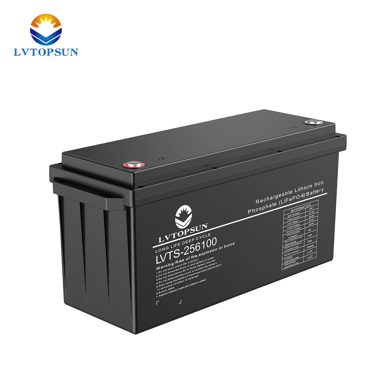 LVTOPSUN LVTS-256100-E 25.6V 100AH Lithium Battery